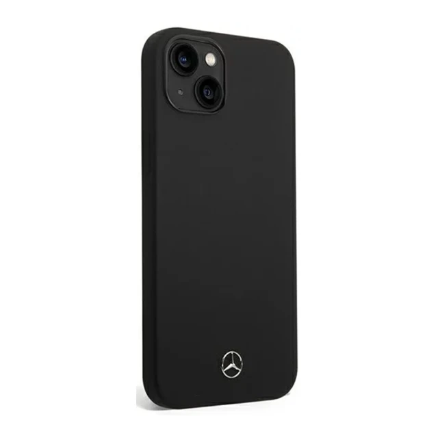 Чехол Mercedes для iPhone 14 | 13 Silicone Line Black with MagSafe (MEHMP14SSILBK)