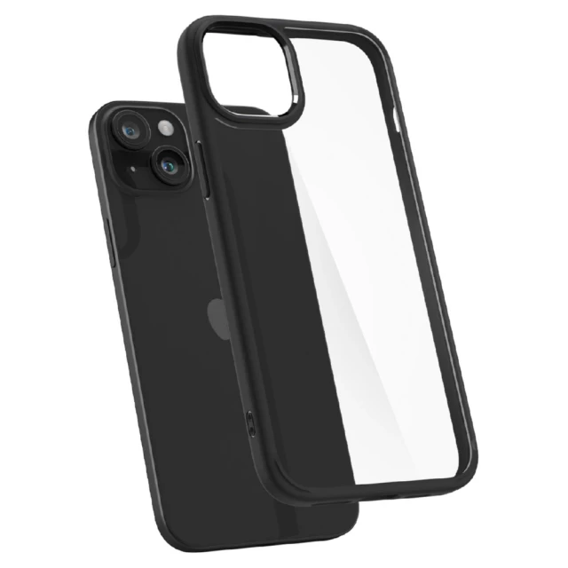 Чохол Spigen Crystal Hybrid для iPhone 15 Plus Matte Black (8809896747714)
