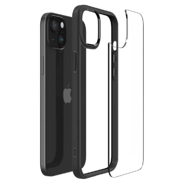 Чохол Spigen Crystal Hybrid для iPhone 15 Plus Matte Black (8809896747714)