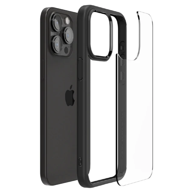 Чохол Spigen Crystal Hybrid для iPhone 15 Pro Matte Black (8809896747837)