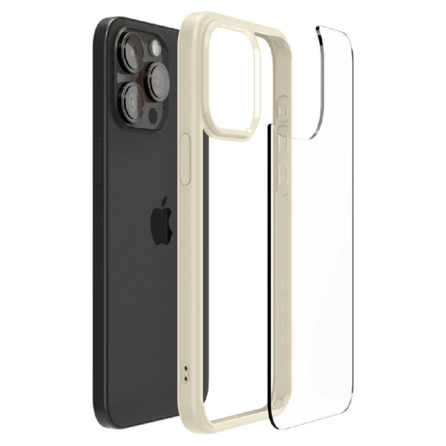 Чохол Spigen Crystal Hybrid для iPhone 15 Pro Max Sand Beige (8809896747578)