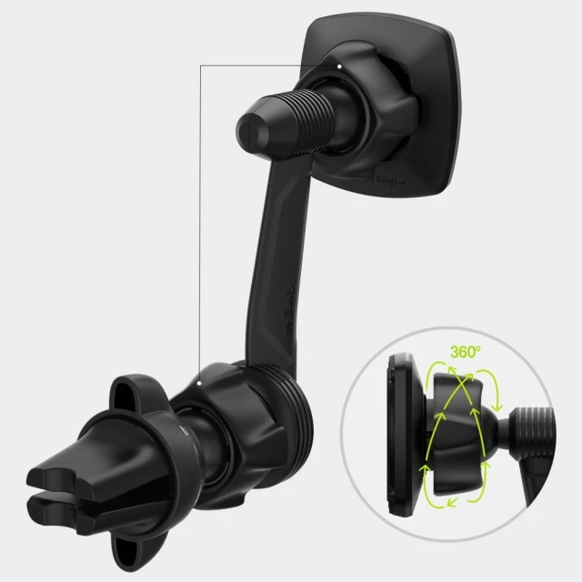 Автодержатель Ringke Power Clip Wing Black (8809628567122)