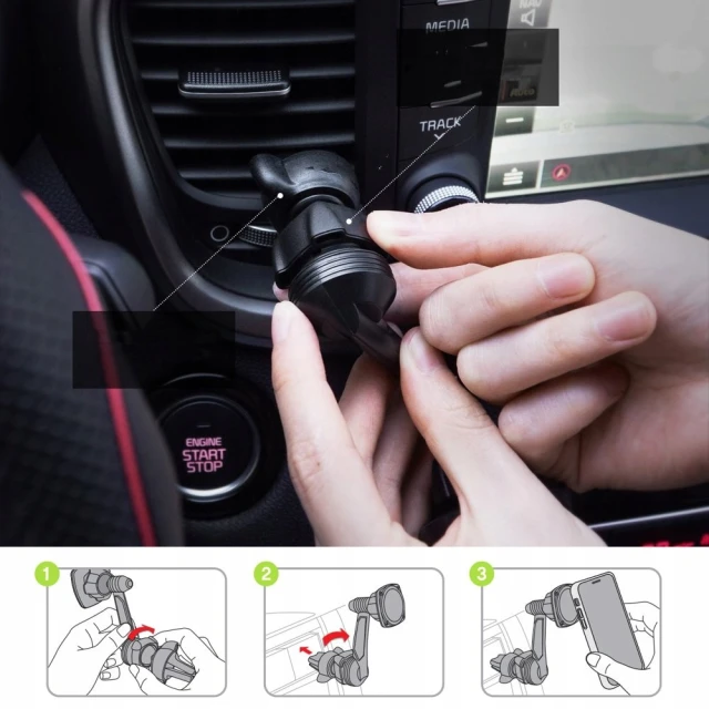 Автодержатель Ringke Power Clip Wing Black (8809628567122)