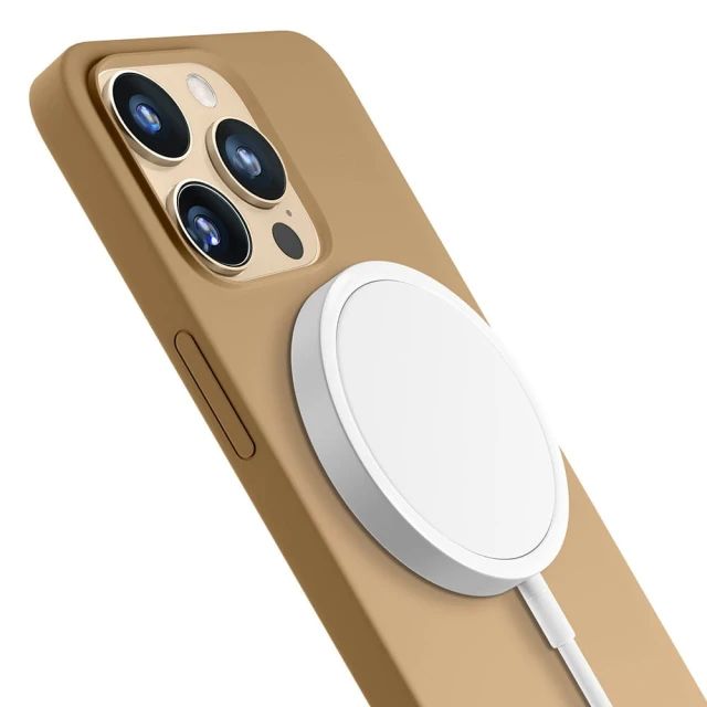 Чохол 3mk Hardy Case для iPhone 15 Pro Dark Gold with MagSafe (5903108527361)