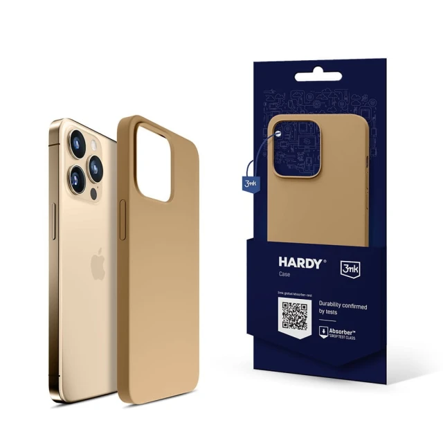 Чохол 3mk Hardy Case для iPhone 15 Pro Dark Gold with MagSafe (5903108527361)