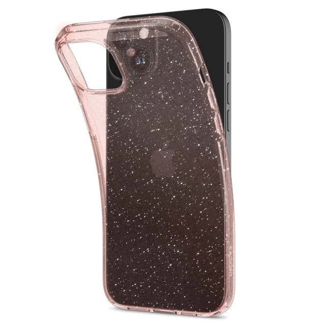 Чохол Spigen Liquid Crystal Glitter для iPhone 15 Plus Rose Quartz with MagSafe (8809896749886)