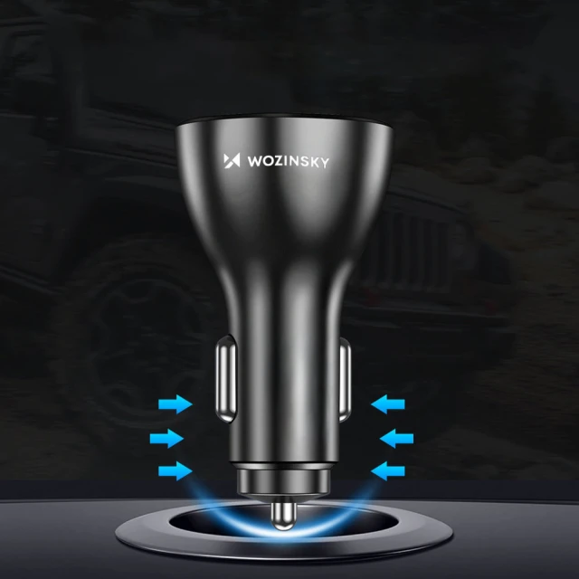 Автомобільний зарядний пристрій Wozinsky 4x USB-A 50W White (WCCAW)