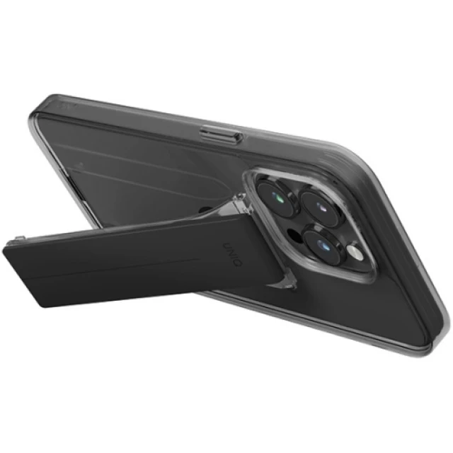 Чохол UNIQ Heldro Mount with Stand для iPhone 15 Pro Vapour Smoke (UNIQ-IP6.1P(2023)-HELMSMK)