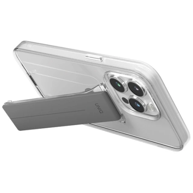 Чохол UNIQ Heldro Mount with Stand для iPhone 15 Pro Lucent Clear (UNIQ-IP6.1P(2023)-HELMCLR)