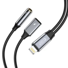 Кабель-адаптер Tech-Protect UltraBoost Lightning to Mini Jack 3.5mm/Lightning Black (9319456607376)