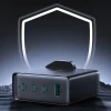 Мережевий зарядний пристрій Joyroom 140W 3xUSB-C | USB-A with USB-C to USB-C Cable 1.2m Black (JR-TCG05)