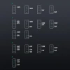 Мережевий зарядний пристрій Joyroom 140W 3xUSB-C | USB-A with USB-C to USB-C Cable 1.2m Black (JR-TCG05)