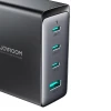 Мережевий зарядний пристрій Joyroom 140W 3xUSB-C | USB-A with USB-C to USB-C Cable 1.2m Black (JR-TCG05)