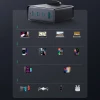Мережевий зарядний пристрій Joyroom 140W 3xUSB-C | USB-A with USB-C to USB-C Cable 1.2m Black (JR-TCG05)