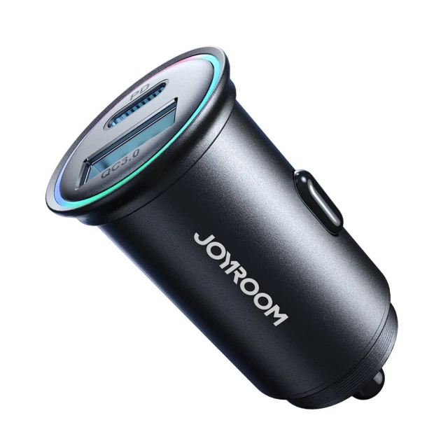 Автомобільний зарядний пристрій Joyroom USB-A/USB-C 60W Black (JR-CCN04)