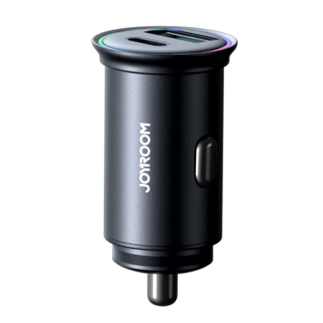 Автомобільний зарядний пристрій Joyroom USB-A/USB-C 60W Black (JR-CCN04)