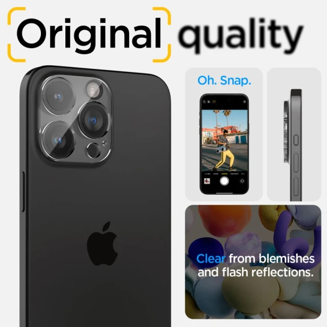 Захисне скло Spigen для камери iPhone 14 Pro | 14 Pro Max Optik.TR (2 pack) Crystal Clear (AGL05761)