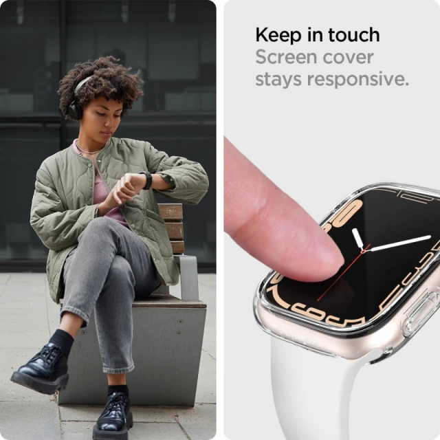 Чохол Spigen Ultra Hybrid для Apple Watch 41 mm Crystal Clear (ACS04613)