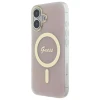 Чохол Guess IML 4G для iPhone 16 Pink with MagSafe (GUHMP16SH4STP)