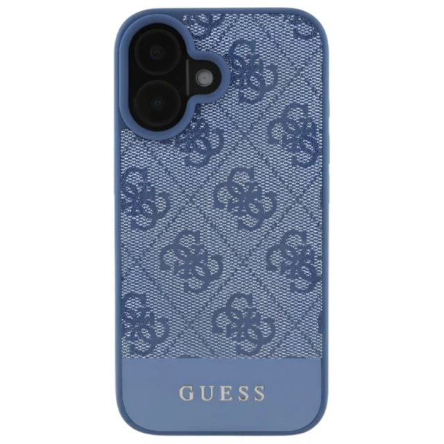 Чохол Guess 4G Stripe Collection для iPhone 16 Blue (GUHCP16SG4GLBL)