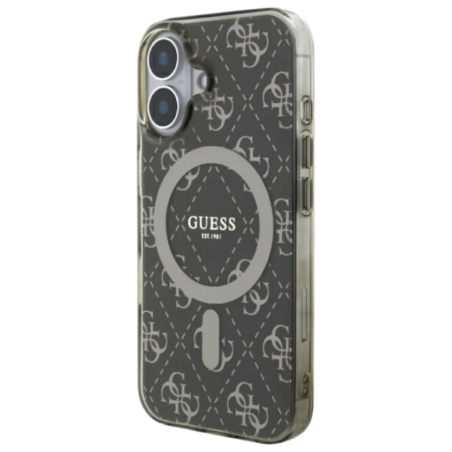 Чохол Guess IML 4G Background для iPhone 16 Plus Brown with MagSafe (GUHMP16MH4DTEW)