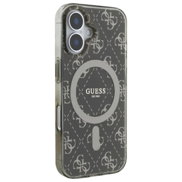 Чохол Guess IML 4G Background для iPhone 16 Plus Brown with MagSafe (GUHMP16MH4DTEW)
