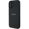Чохол Guess Grained Gold Ring для iPhone 16 Black with MagSafe (GUHMP16SPGHSMMK)