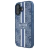 Чехол Guess 4G Printed Stripes для iPhone 16 Blue with MagSafe (GUHMP16SP4RPSB)