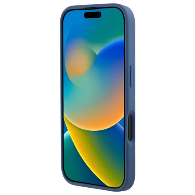 Чехол Guess 4G Printed Stripes для iPhone 16 Blue with MagSafe (GUHMP16SP4RPSB)