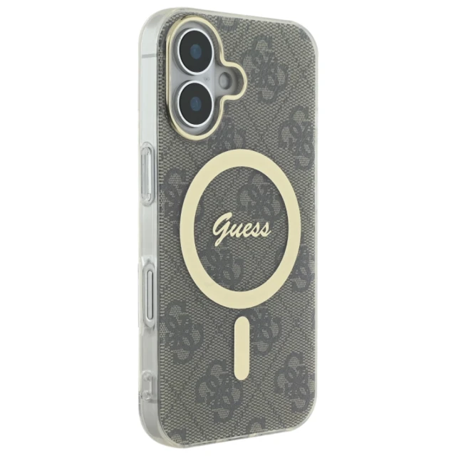Чохол Guess IML 4G для iPhone 16 Plus Brown with MagSafe (GUHMP16MH4STW)