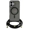 Чохол Guess Crossbody Cord Script для iPhone 16 Black with MagSafe (GUHMP16SHCTSGNSK)
