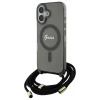 Чохол Guess Crossbody Cord Script для iPhone 16 Black with MagSafe (GUHMP16SHCTSGNSK)