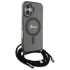 Чохол Guess Crossbody Cord Script для iPhone 16 Black with MagSafe (GUHMP16SHCTSGNSK)