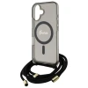 Чохол Guess Crossbody Cord Script для iPhone 16 Black with MagSafe (GUHMP16SHCTSGNSK)