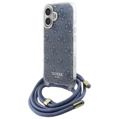 Чохол Guess Crossbody Cord 4G Print для iPhone 16 Blue (GUHCP16SHC4SEB)