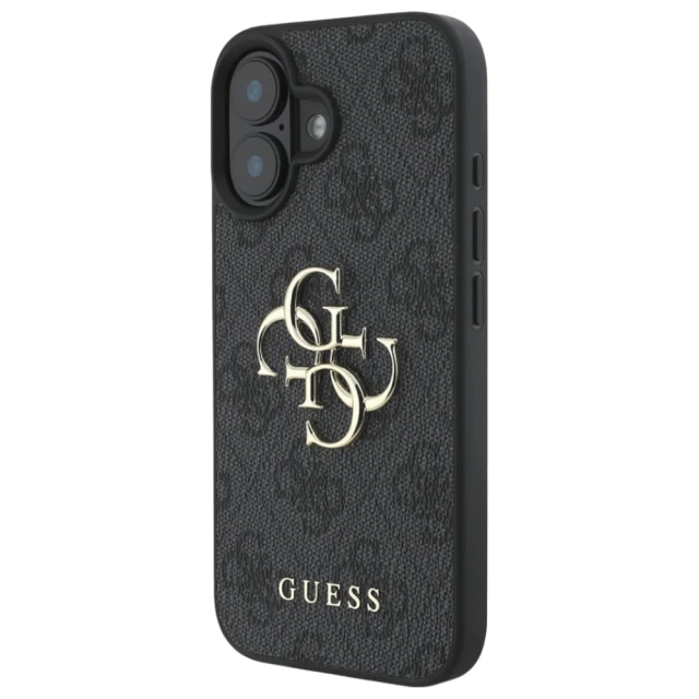 Чехол Guess 4G Big Metal Logo для iPhone 16 Plus Black (GUHCP16M4GMGGR)