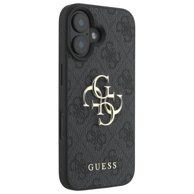 Чехол Guess 4G Big Metal Logo для iPhone 16 Plus Black (GUHCP16M4GMGGR)