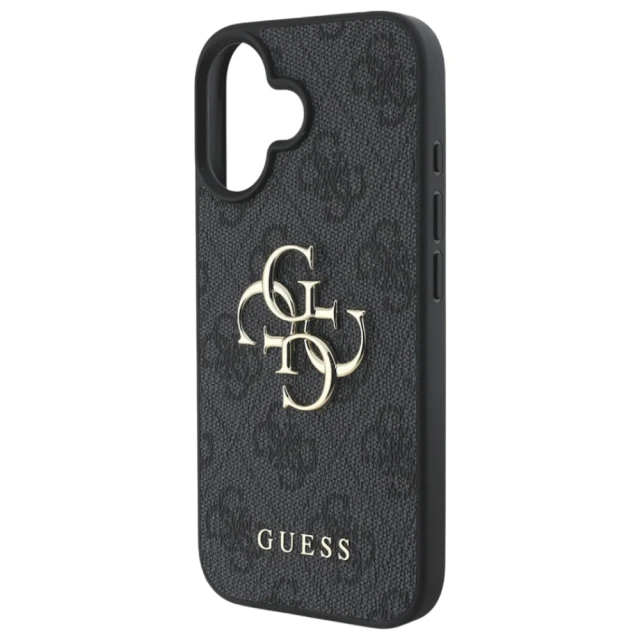 Чехол Guess 4G Big Metal Logo для iPhone 16 Plus Black (GUHCP16M4GMGGR)