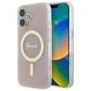 Чохол Guess IML 4G для iPhone 16 Plus Pink with MagSafe (GUHMP16MH4STP)