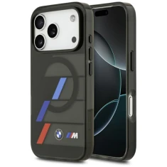 Чохол BMW M IML Metal Buttons Tricolor Lines для iPhone 17 Pro Max Black with MagSafe (BMHMP17X25HTTRIK)