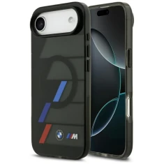 Чехол BMW M IML Metal Buttons Tricolor Lines для iPhone 17 Air Black with MagSafe (BMHMP17M25HTTRIK)