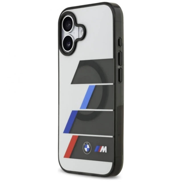 Чохол BMW M IML Metal Buttons Tricolor Lines для iPhone 17 Anthracite with MagSafe (BMHMP17S25HTTRIA)