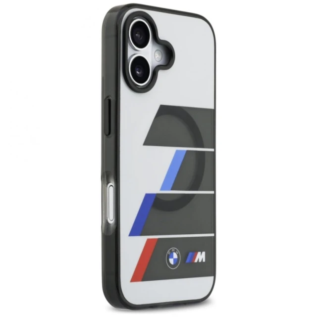 Чохол BMW M IML Metal Buttons Tricolor Lines для iPhone 17 Anthracite with MagSafe (BMHMP17S25HTTRIA)