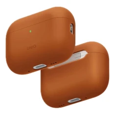 Чохол для навушників Uniq Lino Silicone для AirPods Pro 3 Orange (UNIQ-AIRPODSPRO3-LINOSUNORG)
