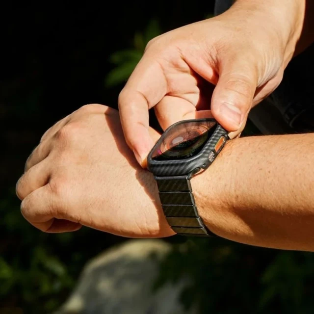 Чехол Pitaka Air Case для Apple Watch 10 46 mm Black Grey (AWB2401)