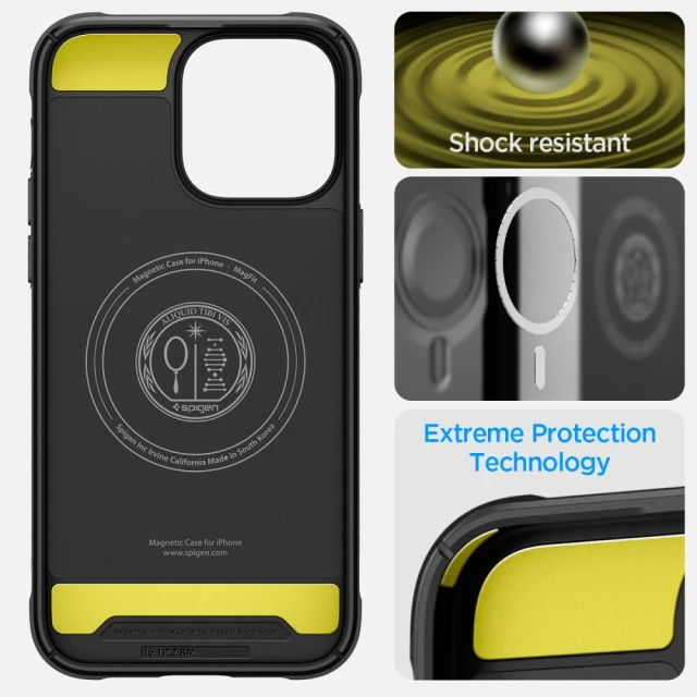 Чехол Spigen Rugged Armor для iPhone 14 Pro Max Matte Black with MagSafe (ACS04812)