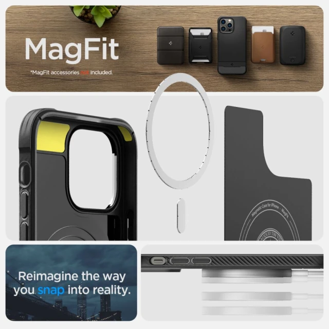 Чехол Spigen Rugged Armor для iPhone 14 Pro Max Matte Black with MagSafe (ACS04812)