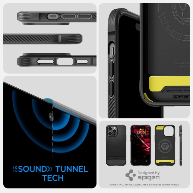 Чехол Spigen Rugged Armor для iPhone 14 Pro Max Matte Black with MagSafe (ACS04812)