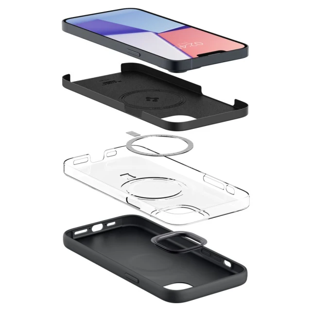 Чохол Spigen Silicone Fit для iPhone 14 Plus Black with MagSafe (ACS04920)