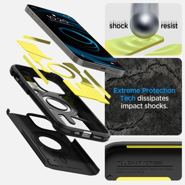 Чохол Spigen Tough Armor для iPhone 14 Pro Max Black with MagSafe (ACS04840)